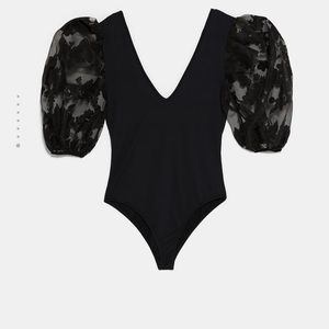 Puff sleeve bodysuit